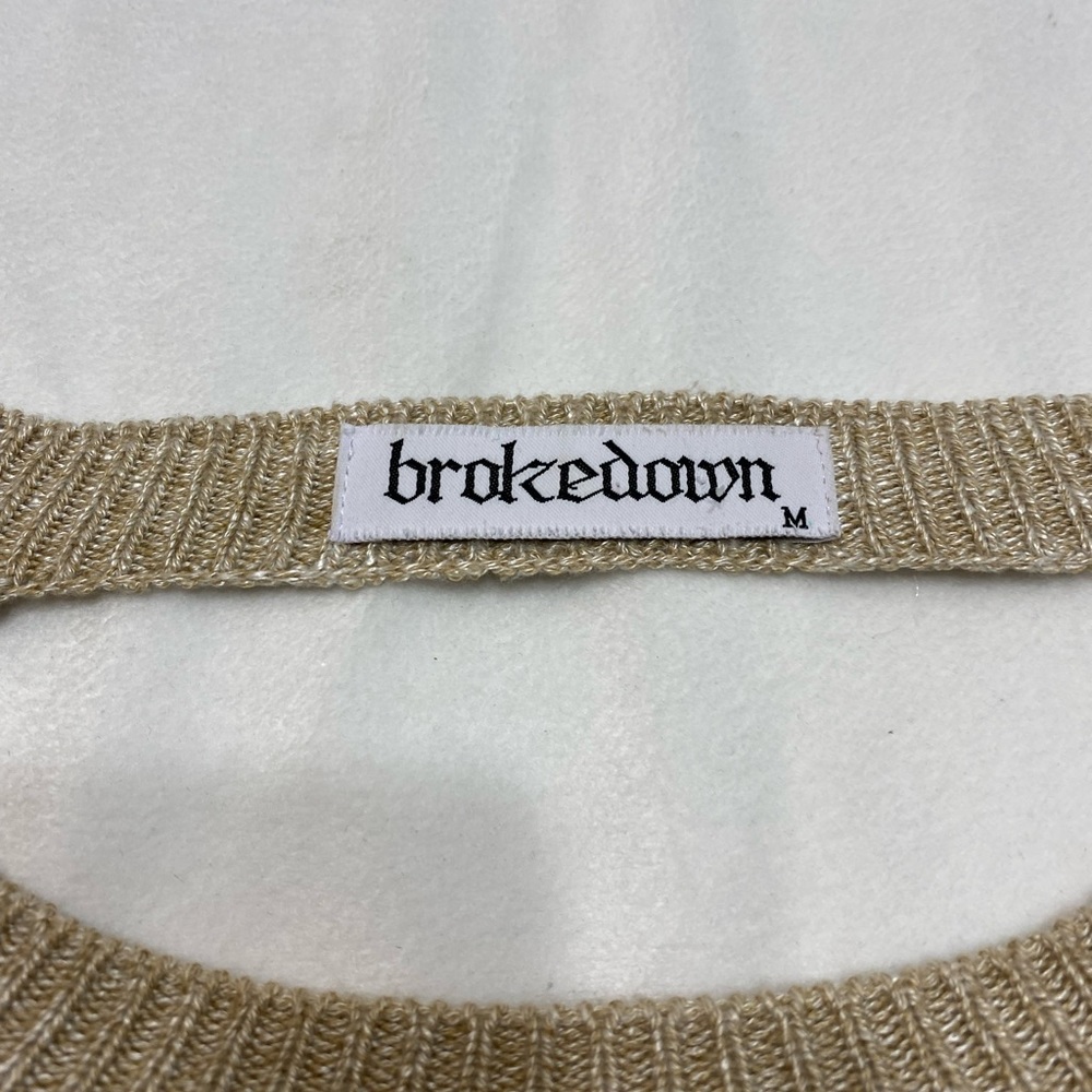 Brokedown Ladies Palm Tree V-Back Sweater Size Medium - Picture 4 of 7
